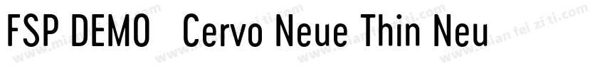 FSP DEMO   Cervo Neue Thin Neue Reg字体转换